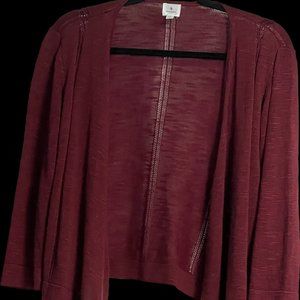 Dress Barn Cardigan - Burgundy - M